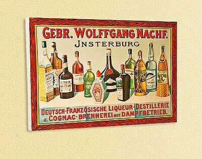 PLAKAT INSTERBURG BRENNEREI WERBUNG REKLAME 60x42cm 170 auf Platte aufgezogen