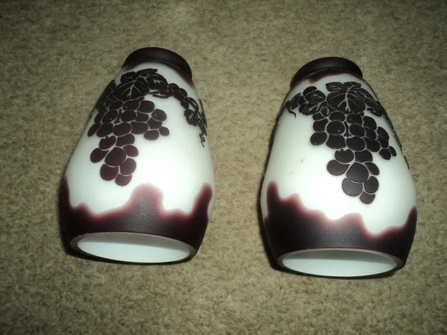 2  Tulipes  Schneider Daum Muller Degue Lampe Lustre 1900 Art Deco/Nouveau