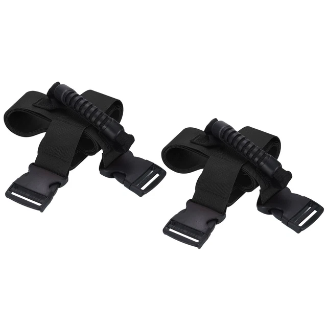 Carrying Strap with Handle, 2 Pack Cross Style Adjustable Nylon Belt, Black