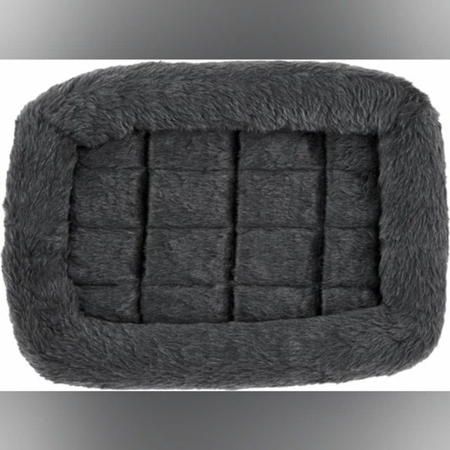 Estera de felpa para cama de raza pequeña/mamíferos 22 pulgadas gris carbón - nueva sin etiquetas