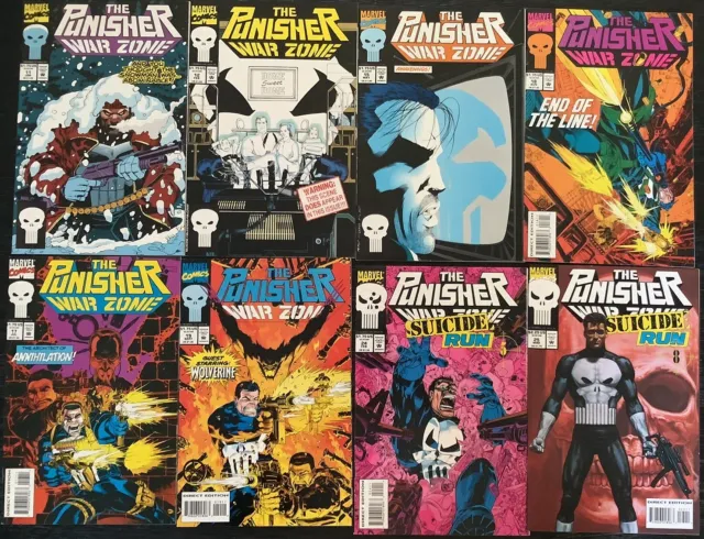 The Punisher War Zone #11,12,15,17-19,24,25 Marvel 1992 Comic Books
