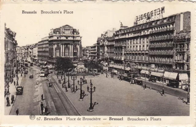 CP   - BRUXELLES - place de Brouckere - BELGIQUE -  circulé