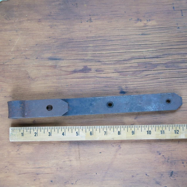 vintage Blacksmith hand forged barn door hinge, strap hinge barn gate 5