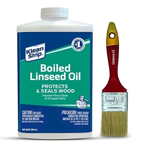 Strip Boiled Linseed Oil 1 Quart Paintbrush Protects