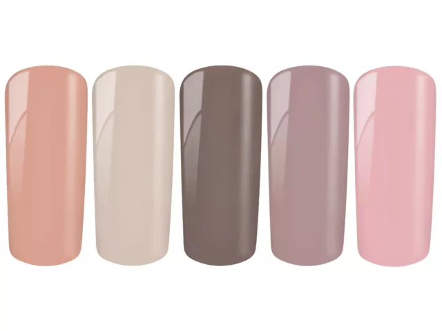 LOVELY NUDE Collection 5x UV LED Polish im Gele SET Soak Off Nagel Lack Soak Off 3