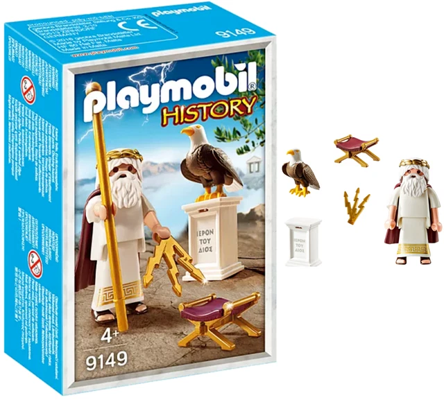 PLAYMOBIL HISTORY 9149 Zeus Figures Greek Gods Building Games Toy