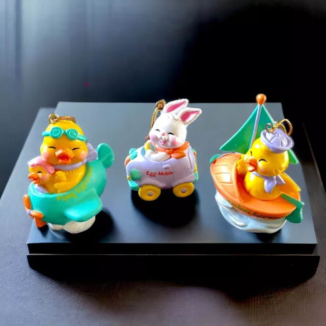 Lot Vtg Avon Eggspressions Collection Easter Ornament Bunny Chick Duck Figures