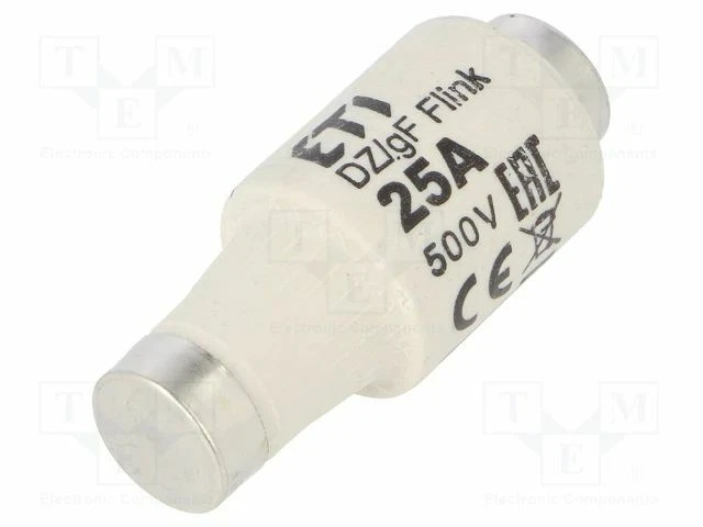 Sécurité : Schmelz 440VDC 25A Rapidement 500VAC Céramique DII D 002312107