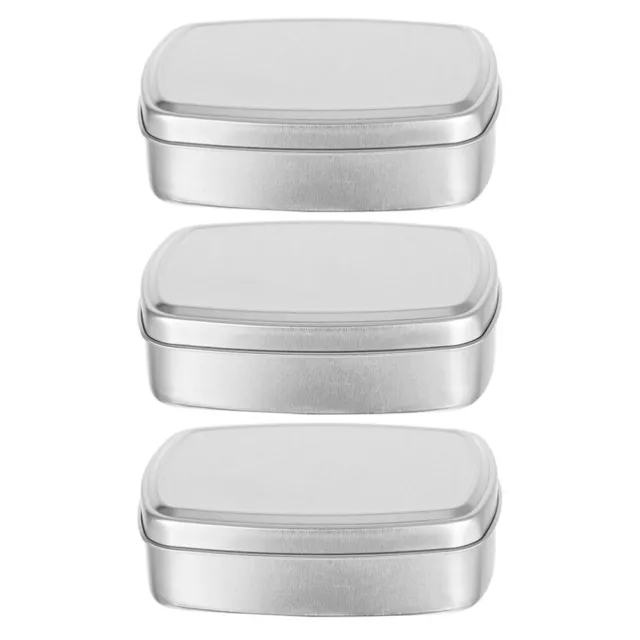 3Pcs Soap Boxes Metal Soap Box Soap Storage Dishes Aluminum Metal Tin