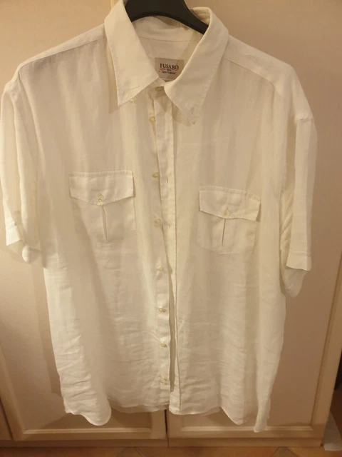 CAMICIA IN LINO Marca Fusaro misura collo 44 EUR 12 00 PicClick IT