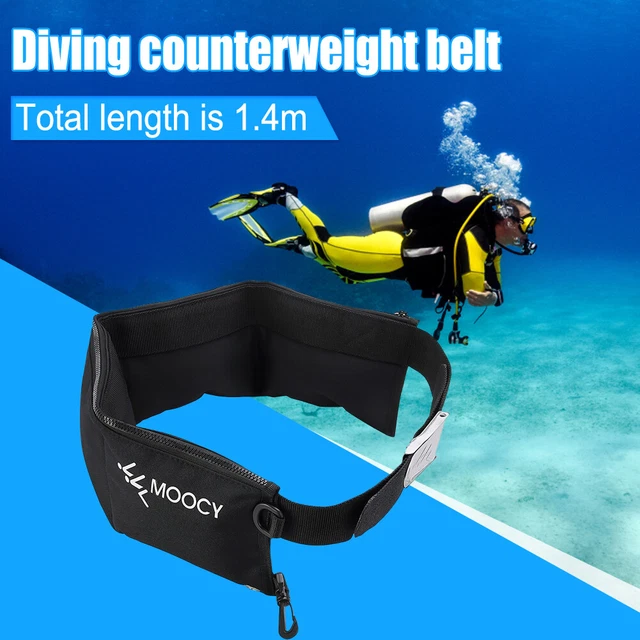 NEW DIVING WEIGHT Belt Portable Scuba Weight Belt with Pocket Waist Hanging (Bla 26.99
