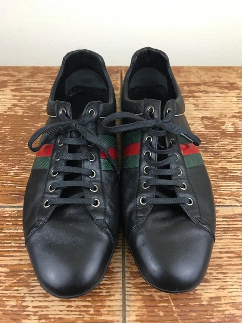 Gucci Men Driver Sneaker 256824 Size 10 Buy Gucci Lace Up Driver Leather Web  main image 2