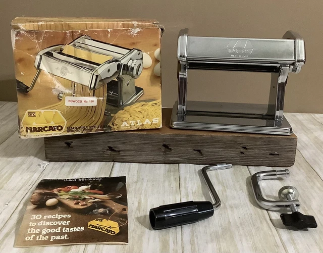 Marcato Atlas 150 Pasta Noodle Maker Machine w/ Box & Manual. Very Nice Shape