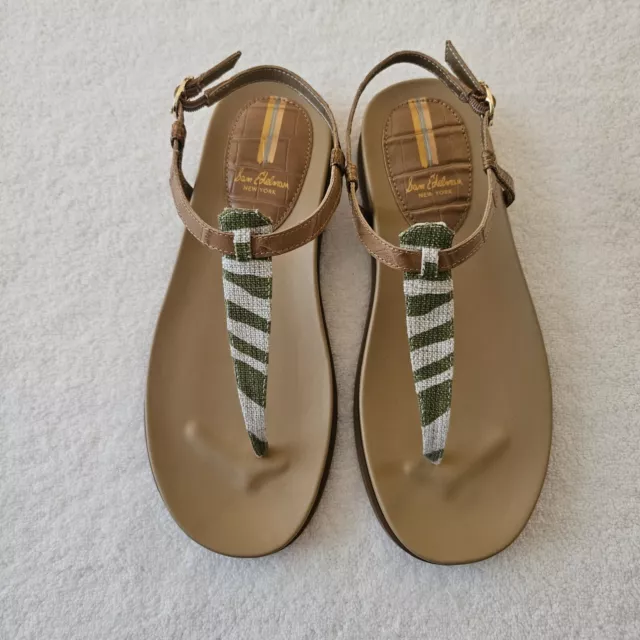 SAM EDELMAN WOMEN'S Naomi Buckle Thong Slingback Sandals Shoes Size 7 ...
