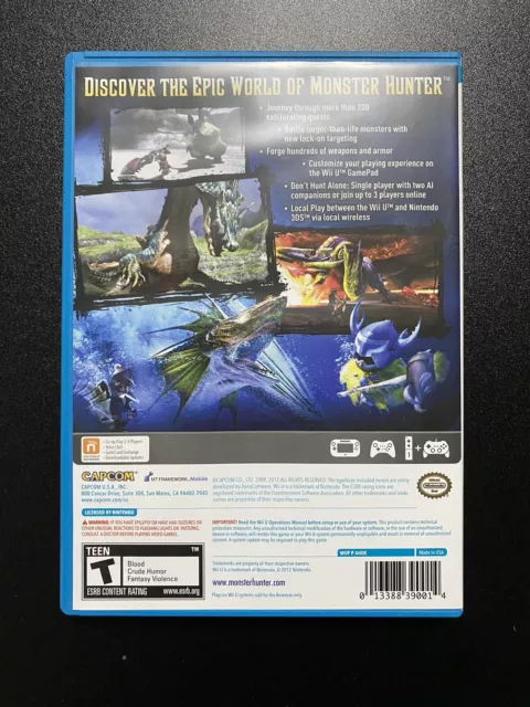 Monster Hunter 3 Ultimate [Nintendo Wii U,  2013] CiB Complete in Box 2