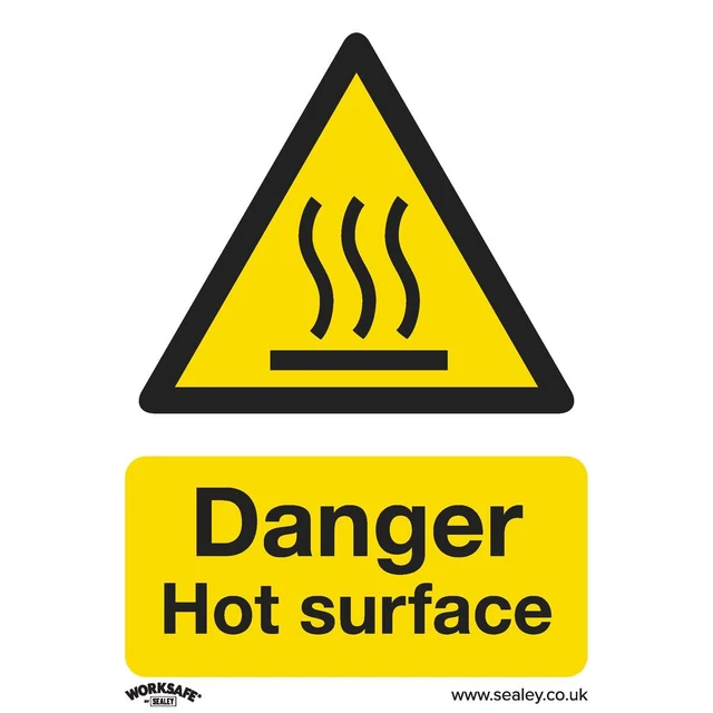 Sealey SS42V1 Avertissement Sécurité Signe - Danger Chaud Surface - Adhésif