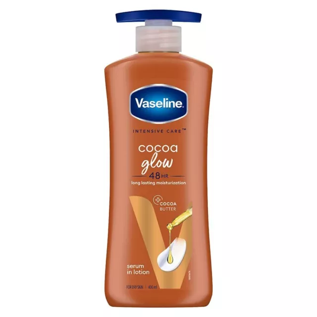 Vaseline Intensive Care, Sérum-en-Lotion Cocoa Glow, 400 ml, avec 100 % de...