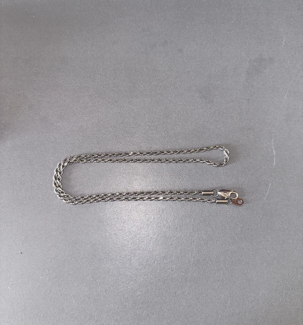 CERNUCCI ROPE CHAIN White Gold Vermeil 3MM 20 40.00 PicClick UK