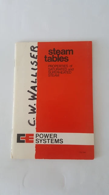 1967 Steam Tables CE Power Systems Combustion Engineering Paperback Book