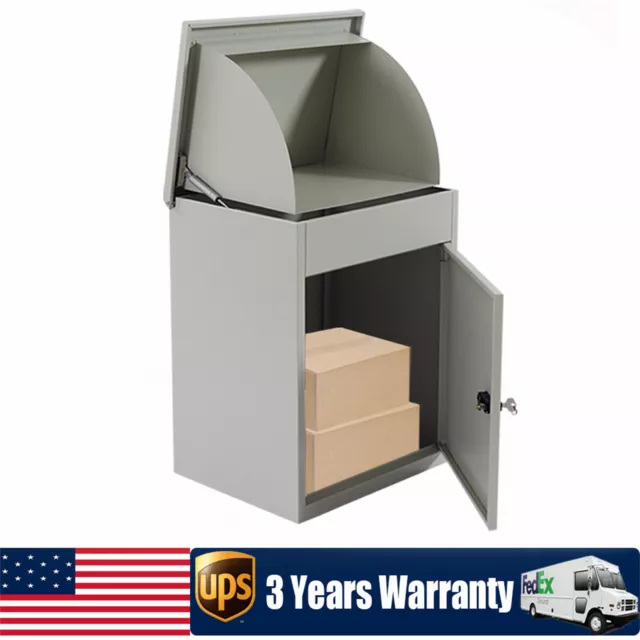 Large Parcel Package Delivery Drop Box Home Porch Lockable Mailbox Wall-Mounted