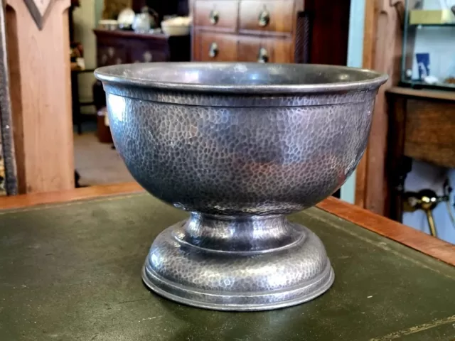 Liberty & Co Style Tudric Arts & Crafts Pewter Hand Planished Bowl (Ref 358)