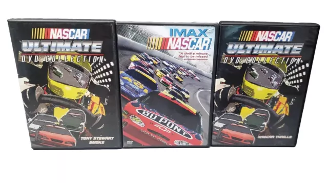 Lot of 3 Nascar DVD Movies IMAX Ultimate Collection Tony Stewart Smoke & Thrills