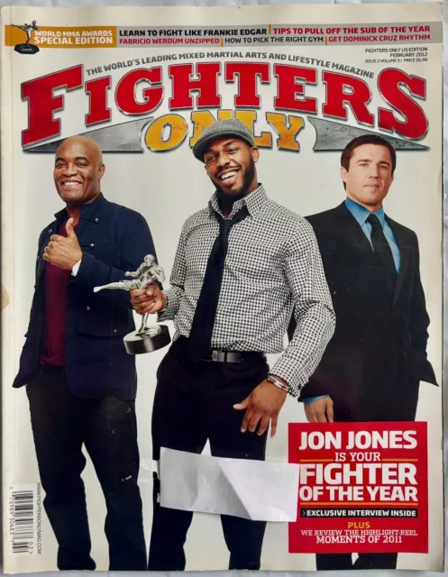 🔥🔥 JON JONES MMA UFC Fighters Only Magazine February 2012 🔥🔥 $4.99 ...