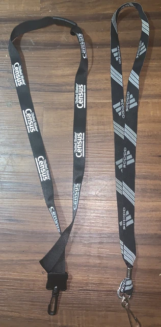 2 key chains—US Census,  Adidas