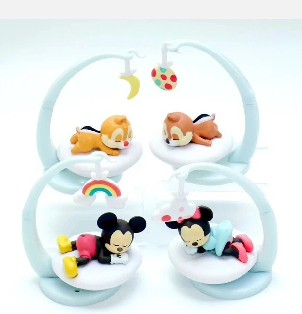 NEW Disney Mickey Minnie Chip Dale Sleeping Mini Figurines in acrylic ball 8