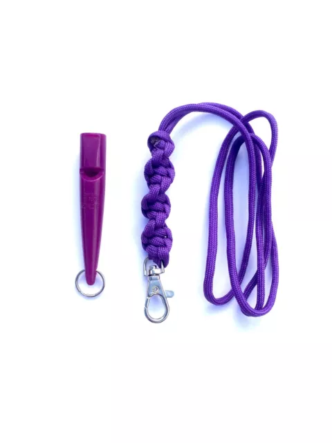 Purple ACME 211.5 Gundog Whistle & Purple Barley Twist Design Lanyard