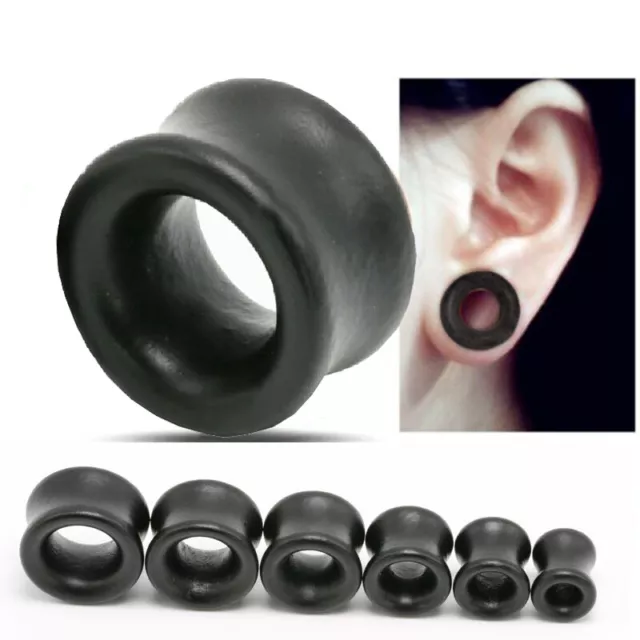 1 Paire Épais en Bois Oreille Tailles Prises Doux Flesh Tunnels Civièr *