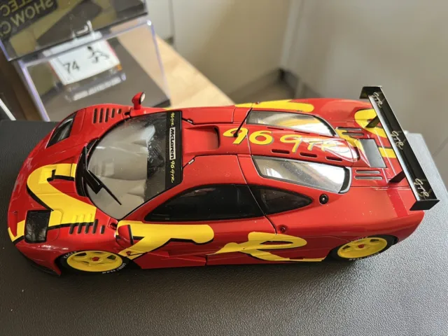  1996 McLaren F1 GTR Short Tail Launch Livery Red with Yellow  Graphics 1/18 Diecast Model Car by Solido S1804102 : Toys & Games