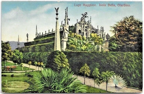 CARTOLINA DI VERBANIA ,ISOLA BELLA - GIARDINO - LAGO MAGGIORE non viaggiata