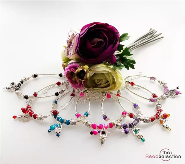 'ABIGAIL' Glass Bead Charm Bracelet Jewellery Making Kit Full Instructions