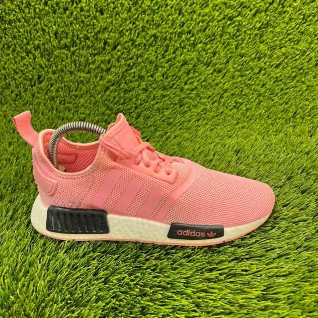 Adidas NMD R1 Girls Size 6Y Pink Black Athletic Running Shoes Sneakers B42086
