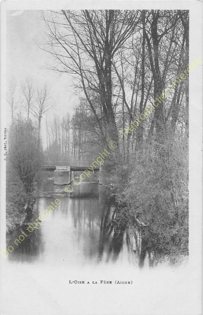 CPA 02800 La Fère View the Oise & Bridge Edit Vervins