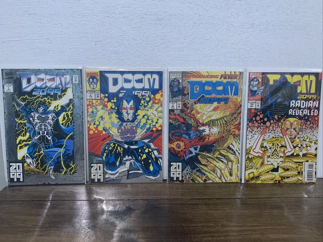 Doom 2099 Marvel Comic Books # 1 2 5 17 Fantastic Four Thing Torch Lot Of 4