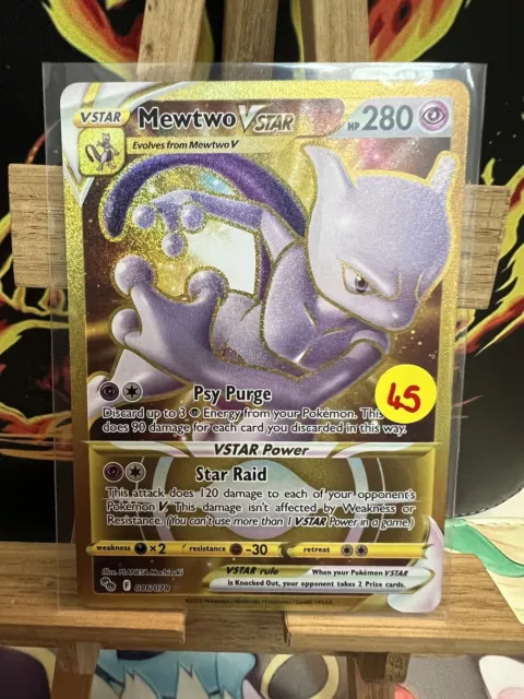 Pokémon TCG Mewtwo VSTAR Pokemon GO 086/078 gold effect Secret Rare