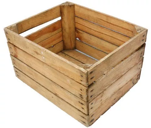 European Vintage Wooden Apple Fruit Crates Rustic Old Bushel Box Shabby Chic