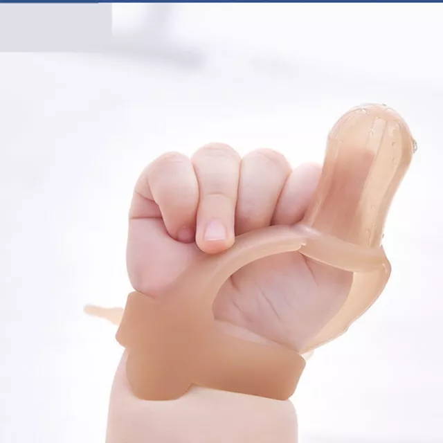 Nontoxic Silicone Baby Kids Children Finger Guard Stop Thumb Sucking Wrist .dp 2