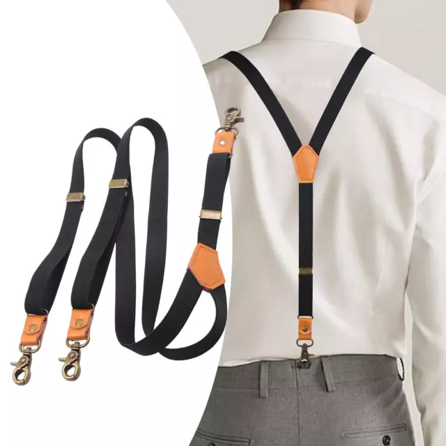 Men's Suspenders Hooks Back Fashion Adjustable Braces Mens Womens for Work