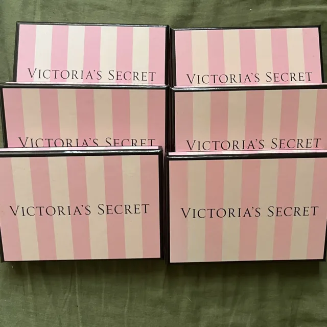 VICTORIAS SECRET SIGNATURE Stripe Pink Black Gift Card Empty Box x 6 Set  $14.50 - PicClick