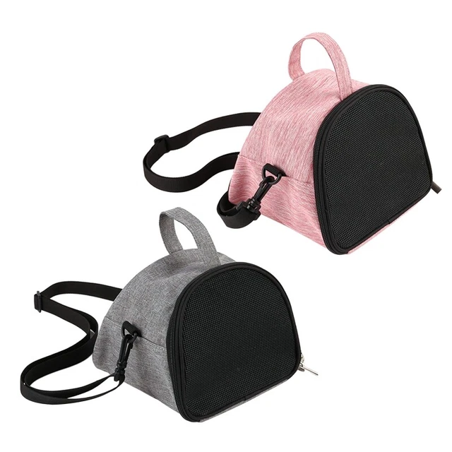 Bolsa de viaje para pájaro para hámster buena ventana de malla de ventilación con correa y ha