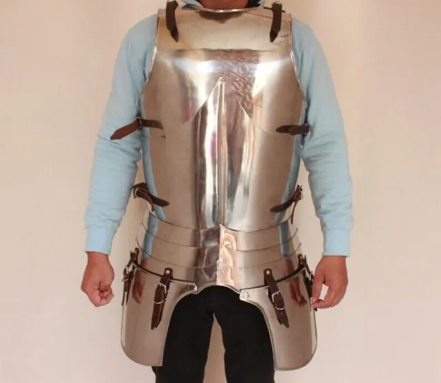 Cuirasse de chevalier en acier médiéval faite à la main avec costume...