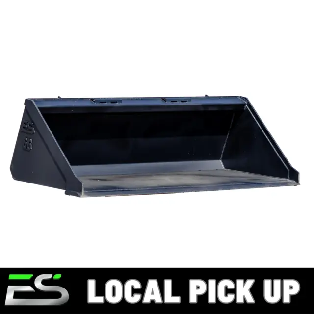 66" Tooth Bucket Low Profile Dirt Bucket Skid Steer Quick Attach - Local Pickup