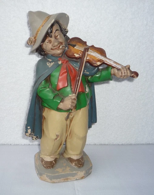 SONNEBERGER FRIEDEL – FIGUR : großer Mann mit Geige (25cm)