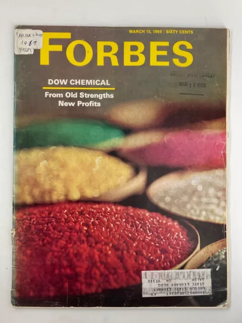 VTG Forbes Magazine March 15 1969 Dow Chemical From Old Strengths New Profits