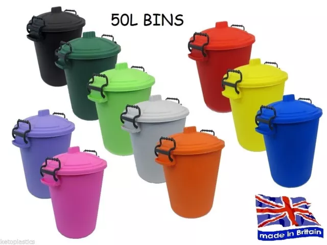 Contenedor De Colores 50L Litros Ideal Para Alimentación Animal Caballos Gatos Perros Aves