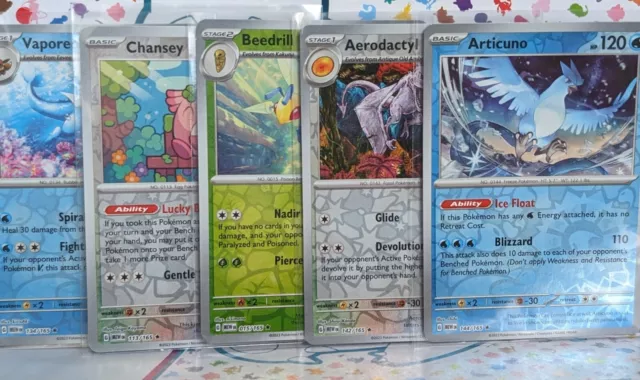 5 X REVERSE HOLO BUNDLE - Pokemon 151 - Scarlet & Violet- RARE- SEE DESCRIPTION