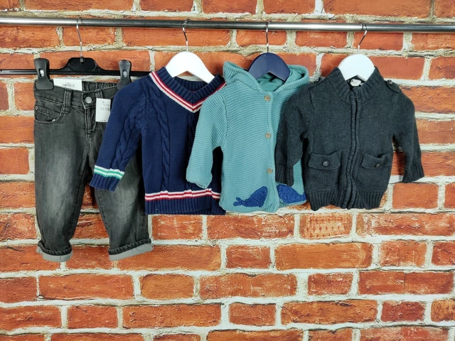 BABY BOY BUNDLE AGE 3-6 MONTHS GAP JOHN LEWIS etc JUMPER CARDIGAN JEANS SET 68CM